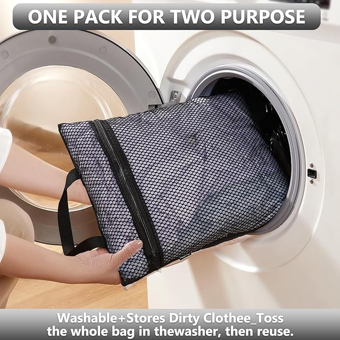 8 Set Packing Cubes for Travel, Gifts for Women Mom,Anti-Tearing Suitcase Organizer for Luggage with Shoe & Hanging Toiletry Bag,OlarHike Vacation Essentials & Accessories for Cruise Ship,Black Flower