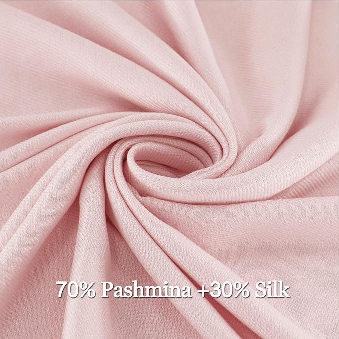 Soft Silky Pashmina Shawl Wraps Solid Colors Scarf for Wedding Evening Dresses