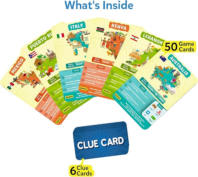 Skillmatics Guess in 10 Countries of The World, Perfect for Boys, Girls, Kids & Families Who Love Card Games, Educational Toys, Travel Games, Trivia, Gifts for Ages 8, 9, 10 & Up