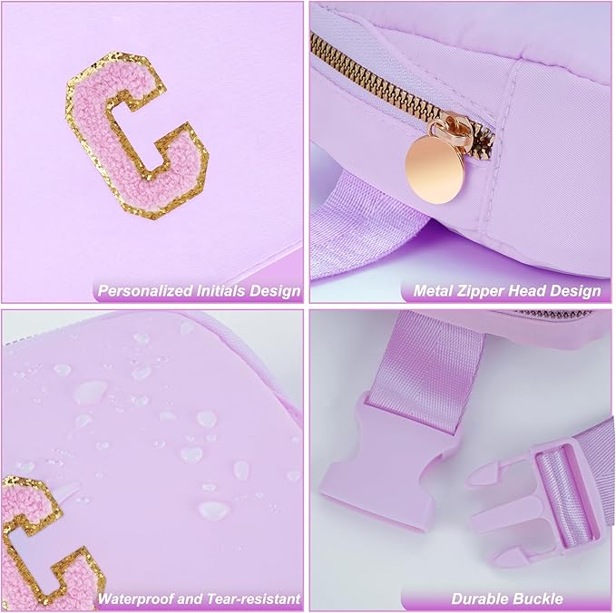 Uygafly Birthday Gifts for 6 7 8 9 10 11 12 13 Year Old Girls,Fanny Pack Belt Bag Crossbody Bags for Women Girls Kids,Fashion Waist Packs Cute Teen Trendy Stuff Travel Essentials | Lavender,C