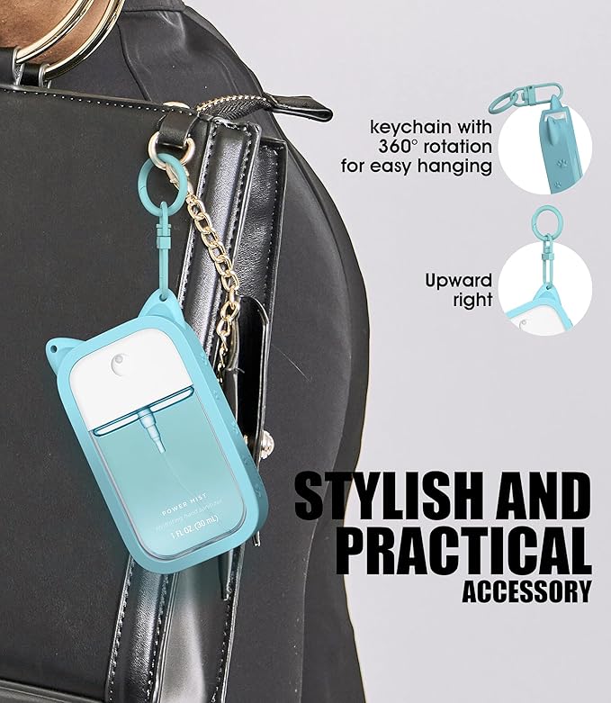 Sonnorel Silicone Case Compatible with Touchland Hand Sanitizer Spray (Fit for 1 FL OZ/30 mL Ver), Portable keychain