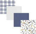 Hudson Baby Unisex Baby Cotton Flannel Receiving Blankets, Construction Work, One Size
