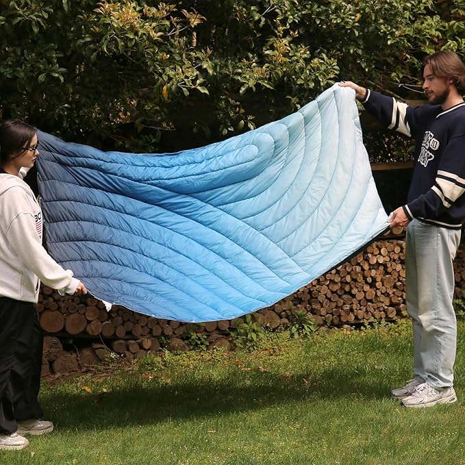 Camping Blanket,Puffy Blanket Lightweight Packable Camping Blanket Outdoor Blanket for Camping,Traveling, Stadium, Hiking, Picnics