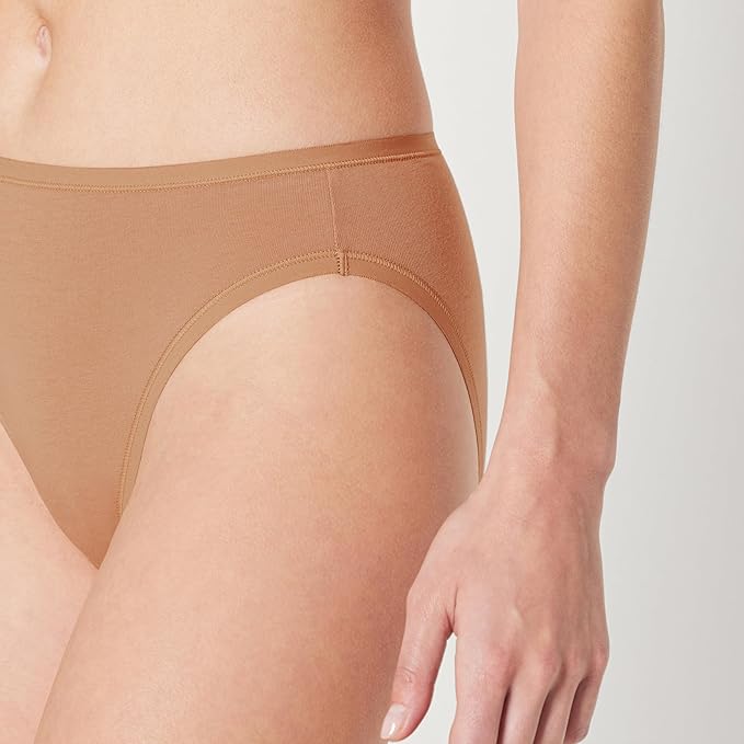 Amazon Essentials Women's Breathable Cotton Bikini Brief Underwear with Full Coverage, Multipacks