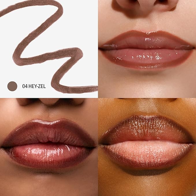 Sacheu Lip Liner STAY-N Peel Off Lip Stain — Long Lasting Waterproof Lip Tint with Hyaluronic Acid & Vitamin E — Transfer Proof Matte Finish, Vegan & Cruelty-Free (HEY-zel)