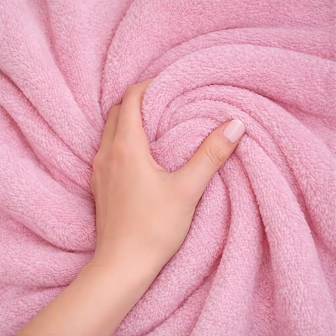 Travel Blanket Airplane – Ultra Soft Flannel 40”x60”, Compact & Lightweight with Organizer Bag, Cozy Travel Blanket for Flights, Road Trips, and Home Comfort - Pink