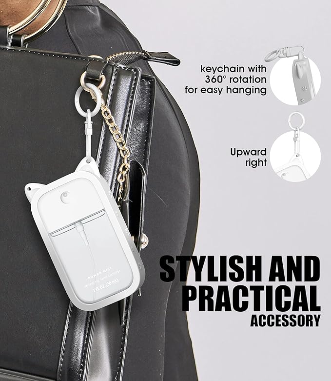 Sonnorel Silicone Case Compatible with Touchland Hand Sanitizer Spray (Fit for 1 FL OZ/30 mL Ver), Portable keychain