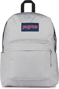 JanSport SuperBreak Plus Backpack with Padded 15-inch Laptop Sleeve and Integrated Bottle Pocket - Spacious and Durable Daypack for Work and Travel - Grounded Grey