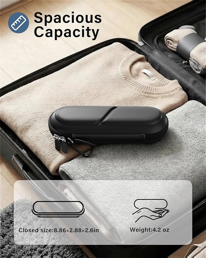 ProCase Toothbrush Travel Case for Oral-B/Oral-B Pro 1000 1500 5000 7000 7500 6000 9600/ Phlips Sonicare 4100 5100 1100 6100 5300 Oral-B iO Electric Toothbrush Portable Hard Container -Black
