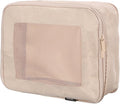 HARFINGTON Compression Packing Cube for Suitcases 26x23x13cm Lightweight Luggage Organizers Bag Travel Essentials Compression Bags for Carry on Suitcases, Beige