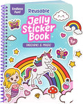 Unicorn Sticker Book - 50 Reusable Stickers for Girls - Unicorn Toys for Ages 3-5, No Mess Travel Toys & Road Trip Activities for Kids - Reusable Sticker Books for Toddlers 1-3 2-4, Litlte Girl Gift