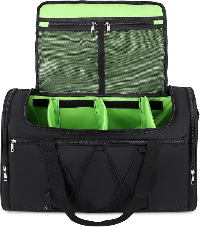 Scothen Sneaker Bag for Travel, Outdoor Sports Gym Bag Shoe Bags for 4 Pairs of Sneakers up to Size 14, Travel Duffel Bags with 3 Adjustable Dividers & Shoulder Strap, Sneakerhead Gift