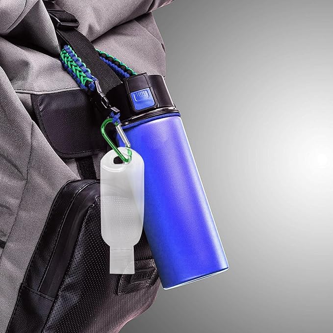 12 Pcs Travel Bottles with Keychain 30ml/1oz Portable Leakproof Squeeze Small Bottles With Flip Cap Refillable Empty Containers for Hand Sanitizer Shampoo Conditioner Toiletry