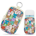 Cute Cat Hand Sanitizer Spray Case, Hand Sanitizer Holder Zippered Pouch, Fashion Accessory with Snap Hook for Glow Mist and Power Mist 1FL OZ