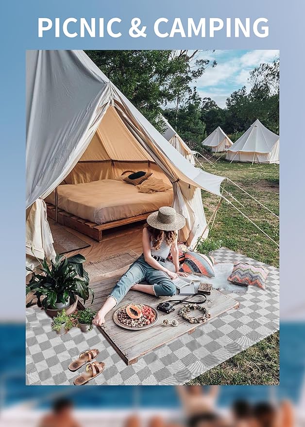 Antfuny Giant Beach Towel Blanket Autumn Outing Stuff for Women & Men Road Trip Camping Gear Ship Cruise Gear Must Haves Extra Large XXL Gray Plain Pattern Airplane Accessories Travel Gadgets