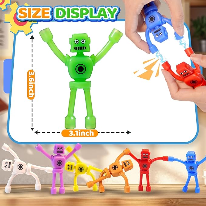 CHESLICR 10PC Magnetic Robot Men Travel Toys for Kids Toddlers Boys Fidget Toys Airplane Road Trip Car Travel Activities Essential Magnet Fidgets for Classroom Gifts Toy for Boy 3 4 5 6 Year Old