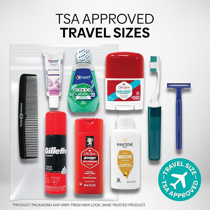 Handy Solutions 10 Piece Resealable Men's Travel Kit