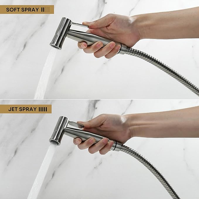 Purrfectzone 2 Pack Bidet Sprayer for Toilet, Handheld Bedet Shower Kit, Easy-to-Install Toilet Bidet Shattaf, Hand Held Stainless Steel Bedet with Adjustable Flow, handheld Cloth Diaper set