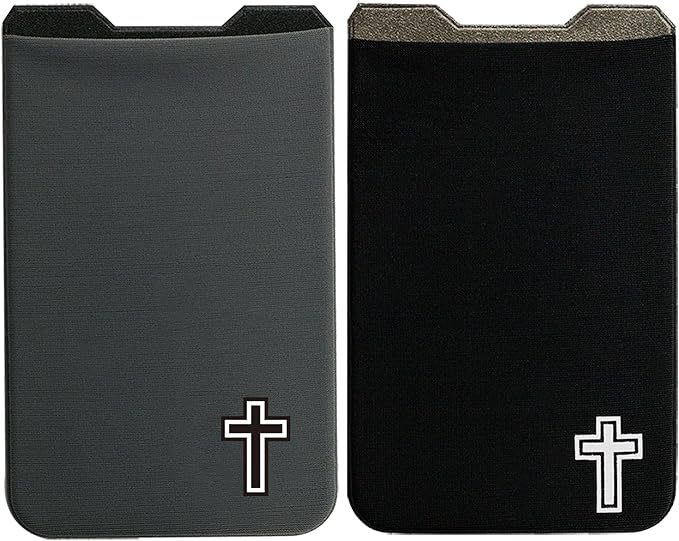 Phone Wallet - Adhesive Card Holder - Cell Phone Pouch - Stick on Lycra Pocket by Gecko - Carry Credit Cards and Cash