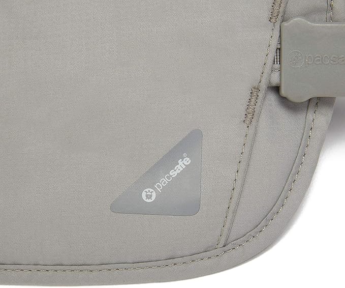 Pacsafe Coversafe X100 Anti-Theft RFID Blocking Waist Wallet, Neutral Grey