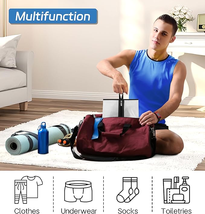 MISSLO Clear Shoe Bags for Travel 4 Pack Shoe Bags for Storage Waterproof Sneaker Travel Organizer Portable Boots Pouch with Sturdy Zipper for Men & Women, Large and XX-Large