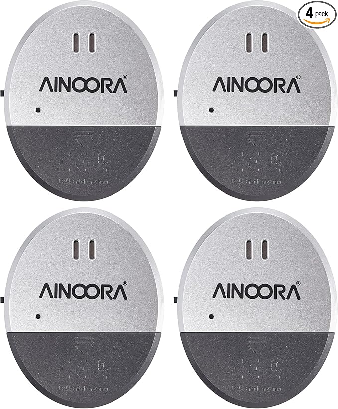 Window Alarms 4 Pack, 130dB Loud Glass Break Sensor & Vibration Alarm for Home Security, Burglar Entry Detector for Office, Apartment & RV