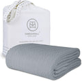 Threadmill Luxury Cotton Blankets for King Size Bed | All-Season Cozy 100% Cotton King Size Blanket | Herringbone Soft Fall Thermal Blanket fits Cal King Size Bed | Scottish Grey