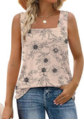 WIHOLL Women's Square Neck Tank Top