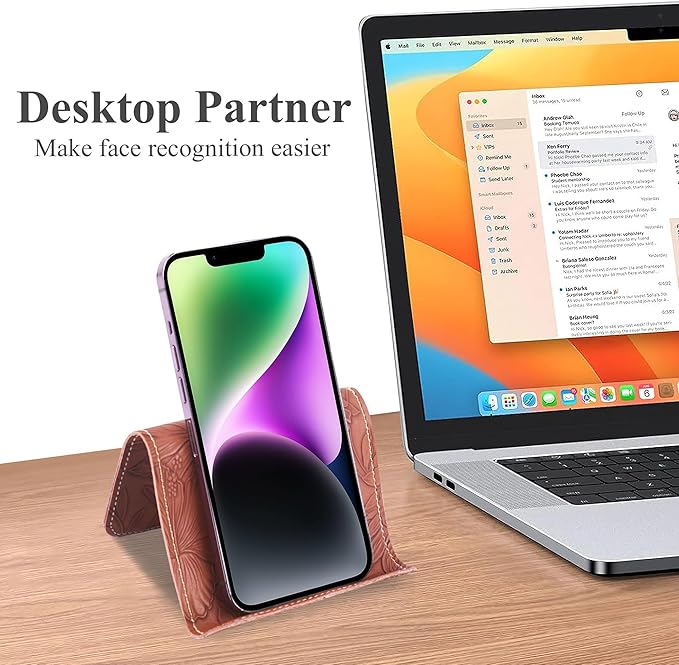 Airplane Travel Essentials for Flying Flex Flap Cell Phone Holder & Flexible Tablet Stand for Desk, Bed, Treadmill, Home & in-Flight Airplane Travel Accessories(1-Carved Brown)