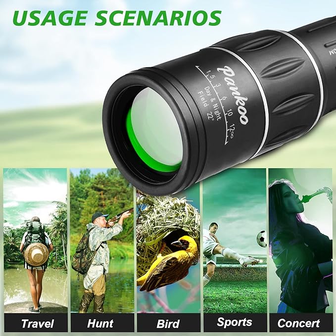 16X52 Monocular, Birthday Gifts for Men Dad Husband Him, Telescope High Powered for Adults, 2023 Power Prism Compact Monoculars for Adults Kids, Gadgets for Men, Valentines Gifts Ideas