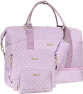 Weekender Bag, Large Travel Duffel Bag for Women, Carry on Overnight Bag with Shoe Compartment and Toiletry Bags