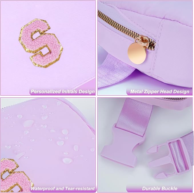 Uygafly Birthday Gifts for 6 7 8 9 10 11 12 13 Year Old Girls,Fanny Pack Belt Bag Crossbody Bags for Women Girls Kids,Fashion Waist Packs Cute Teen Trendy Stuff Travel Essentials | Lavender,S