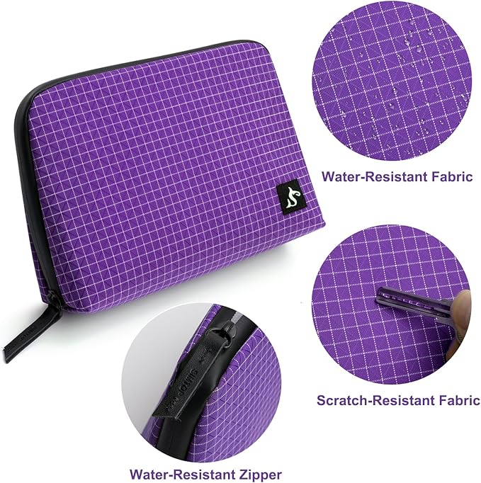 SIMTOP Cord Organizer Travel Small Tech Bag Pouch Case for Cords, Charger, Hard Drive, Power Bank – Water-Resistant Electronics Organizer, Small Portable Gadget Case for Travel