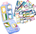 1Pack Travel Pill Organizer - 10 Compartments Pill Case, Compact and Portable Pill Box, Perfect for On-The-Go Storage, Pill Holder for Purse (Blue with 156 Stickers)