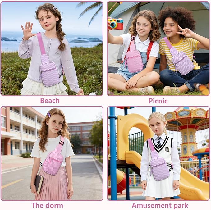Mothers Day Gifts for Daughter, Birthday Graduation Gifts for 8 9 10 11 12 Year Old Teens Girls Her,Fanny Pack Sling Crossbody Bag Belt Bags Purse, Preppy Teen Girl Gift Trendy Stuff Travel Essentials