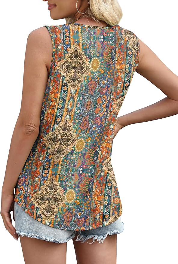 WIHOLL Women's Square Neck Tank Top