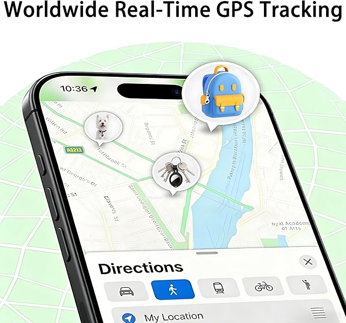 4 Pack Tracker Tags [Apple MFi Certified] Work with Apple Find My(iOS Only) Bluetooth Smart Tags Key Item Finder Waterproof Worldwide Replaceable Battery Tracking for Wallet Pets Backpack Dogs Luggage