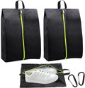 Roliwils 2 Pack Smell Proof Shoe Cleat Bag with Reinforced Handle | Odor-resistant Cleat Bag with Carabiner | Travel Shoe Organizer for Men | Baseball Soccer Footwear Storage