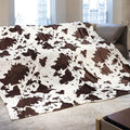 Fleece Blanket King Size, Oversized Soft Plush Cow Print Throw, Full Size Blankets for Bed Couch, Lightweight Cute Country Home Decor, All-Season Cozy Gifts for Adults Couples 90"x108"