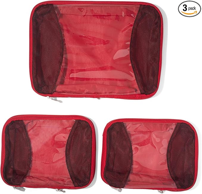 Baggallini Compression Cube 3-piece set - Lightweight Compression Packing Cubes for Travel