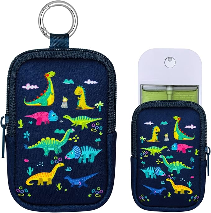 Neoprene Hand Sanitizer Holder Compatible with Touchland, Shockproof Protective Sleeve with Zipper & Snap Hook, Travel Case