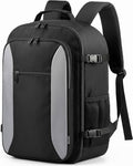 HOTOR Travel Backpack - TSA-Friendly Carry-On Backpack for Men & Women, Internal Luggage Straps & Waterproof Pocket, Perfect for Travel Essentials, Work, Commuting, 16.9" x 11.4" x 7.9", Black