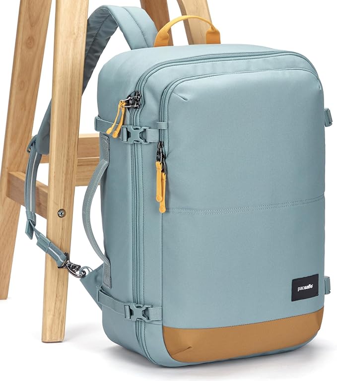 Pacsafe GO Anti Theft 34L Carry-on Backpack, Fresh Mint