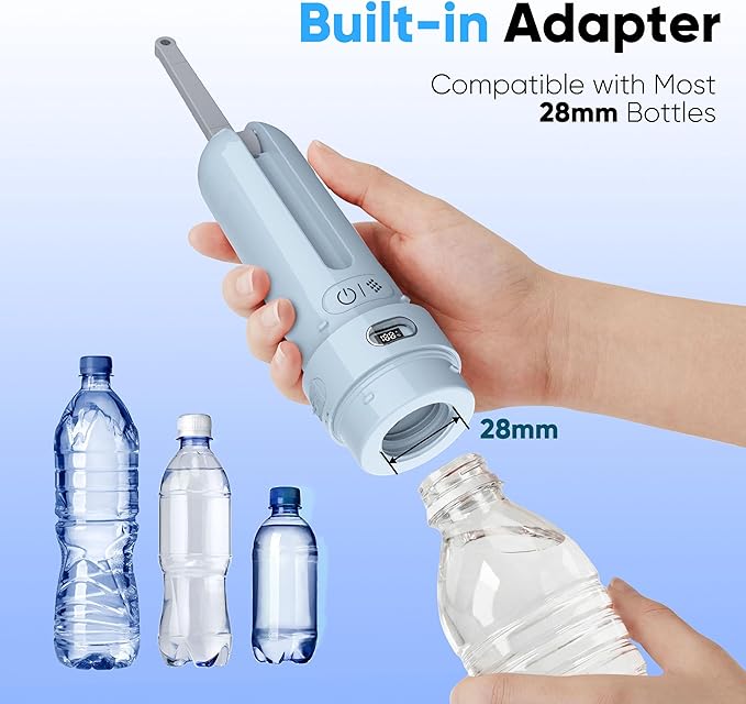 Portable Bidet for Travel | Bathroom - Rechargeable Electric Bidet Sprayer with 3 Pressure | Waterproof for Ultimate Personal Hygiene Cleaning at Home Office and Camping (Blue)