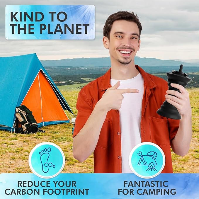 The Pocket Bidet® Bundle: Portable Travel Bidet with Zip Case & Adjustable Neck Strap. Collapsible Design, Easy to Spray, Flying Saucer Bidet for Men & Women, Fits in a Purse or Bag (Black, 500 ml)