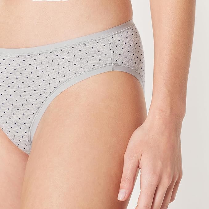 Amazon Essentials Women's Breathable Cotton Bikini Brief Underwear with Full Coverage, Multipacks