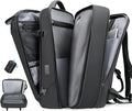 TANGCORLE Vacuum Seal Travel Backpack, Expandable Vacpack Backpack with Vaccum Compression System, Water Ressistant 17.3 Inch Laptop Backpack with USB Charging Port-Vacuum Pump Included