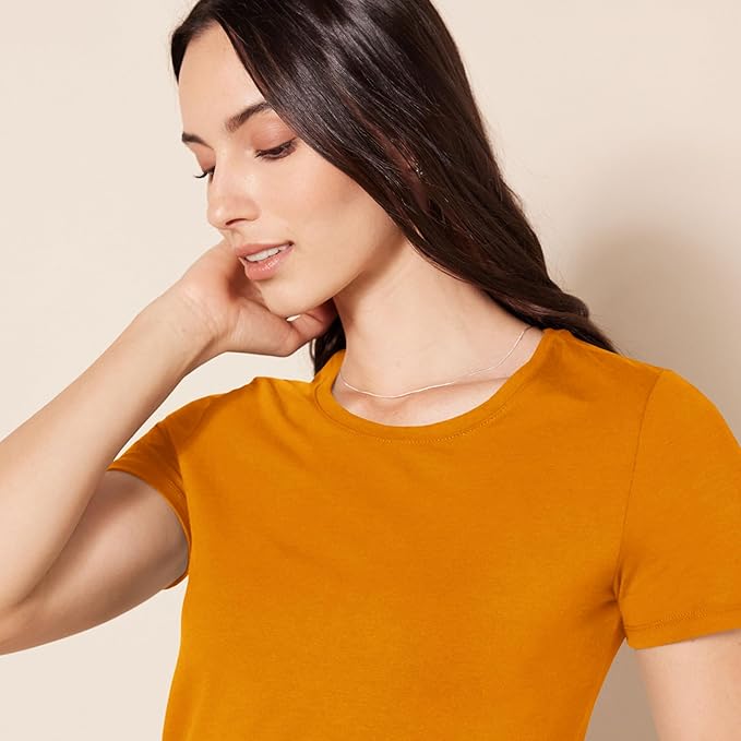 Amazon Essentials Women's Regular-Fit Short-Sleeve T-Shirt (Crewneck and V-Neck Options), Multipacks