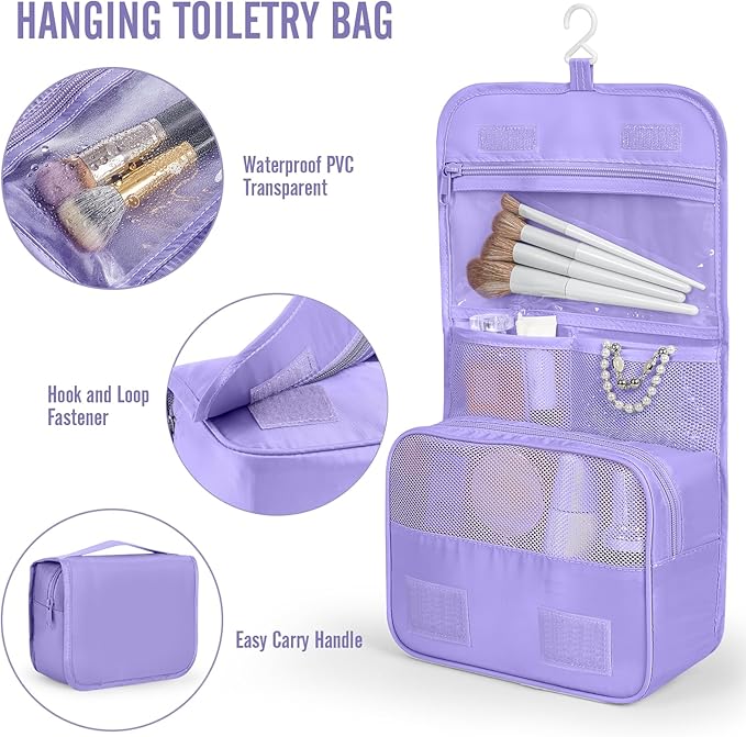 Veken 8 Set Packing Cubes for Travel Essentials, Suitcase Organizer Bags in 4 Sizes, Carry-On Luggage Accessories with Large Laundry Bag & Passport Holder, Must-Have for Airplane, Road Trip & Camping