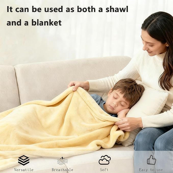 SNZ Wearable Blanket for Womens and Mens, Comfy Flannel Poncho, Snuggie Warm Shawl Wraps for Women, Birthday Gift Ideas